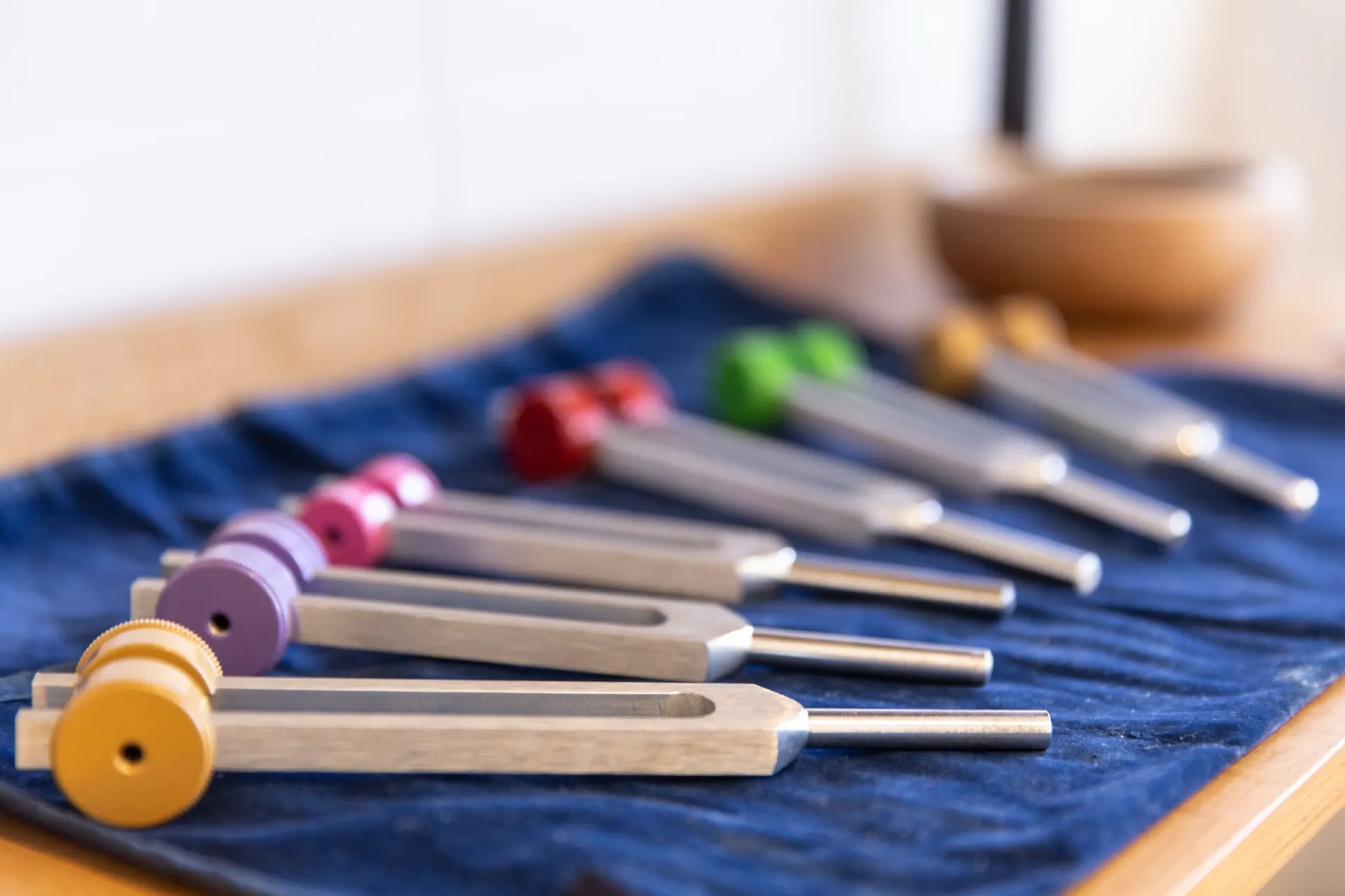Tuning fork set used in treatment